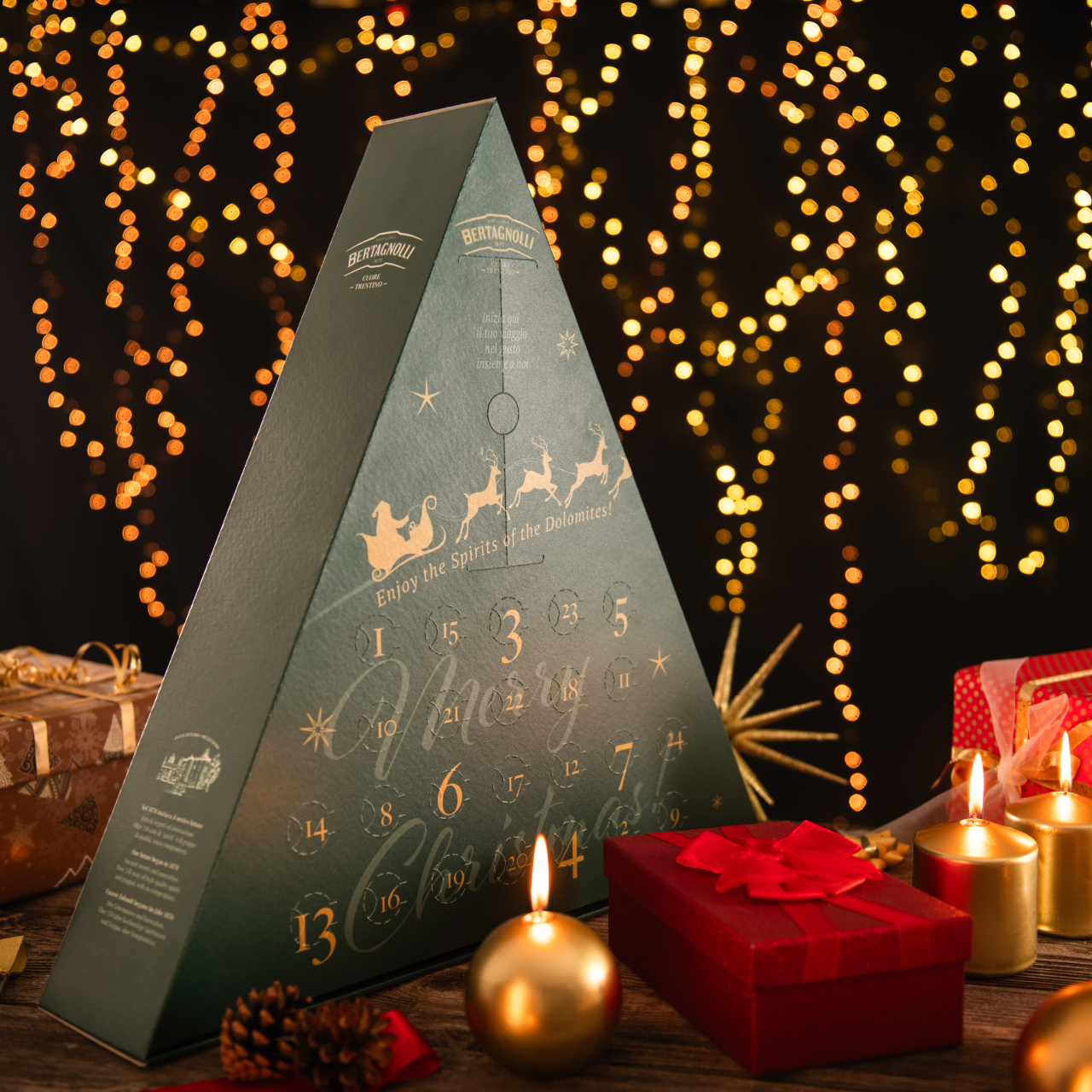 Bertagnolli Advent Calendar 24 Minis 2cl and 1 glass