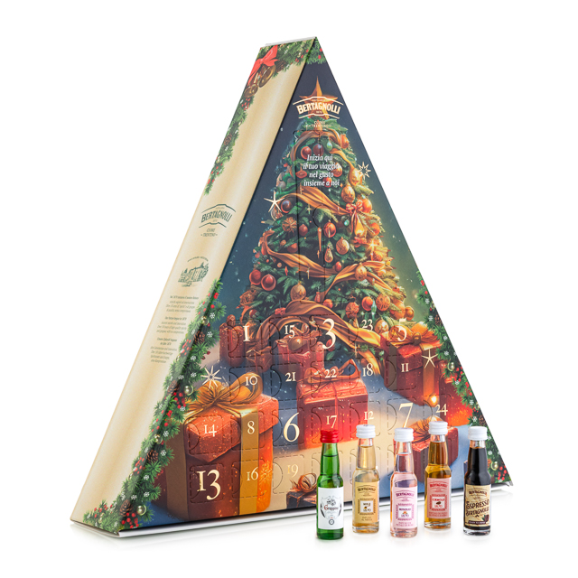 Calendario dell'Avvento Bertagnolli 24 Minis 2cl e 1 calice
